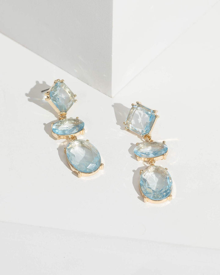 Colette by Colette Hayman Blue Multi Crystal Drop Earrings