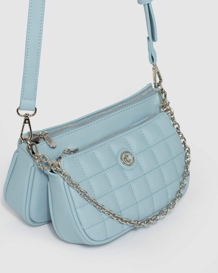 Colette by Colette Hayman Blue Quilted Vivian Chain Crossbody Bag