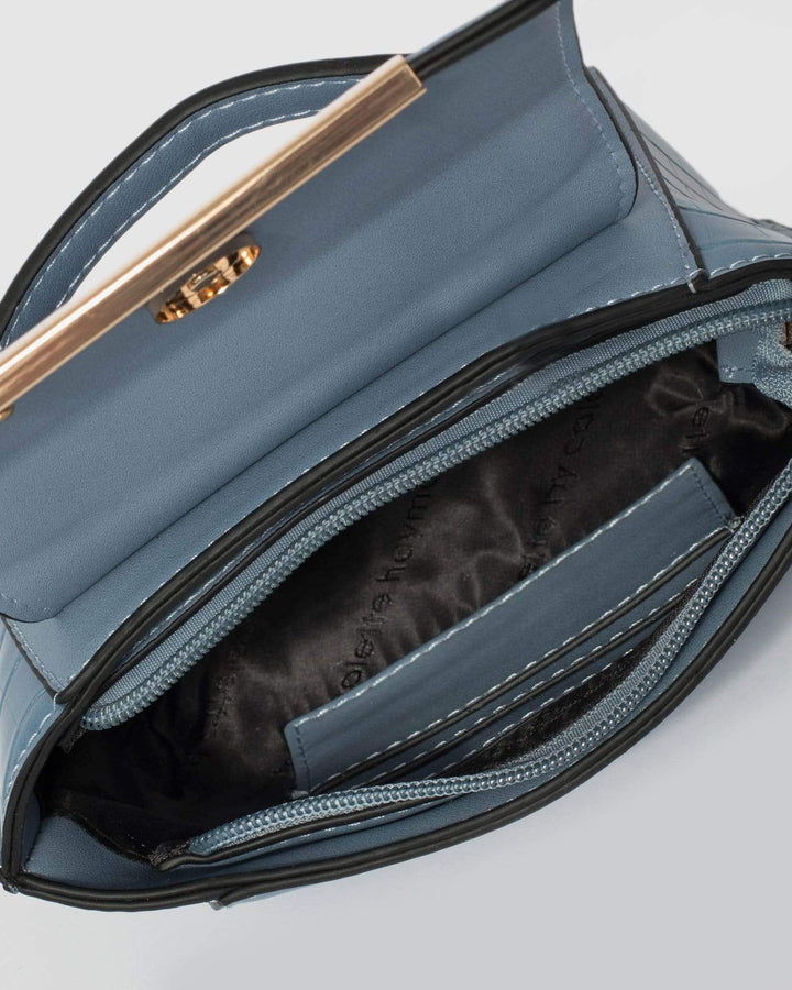 Blue Riley Top Handle Tote Bag | Mini Bags