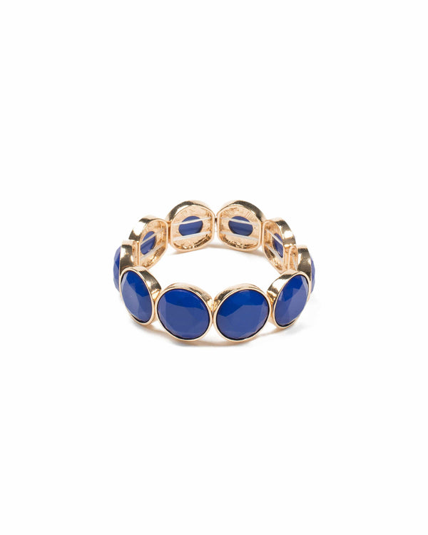 Colette by Colette Hayman Blue Round Stone Stretch Bracelet
