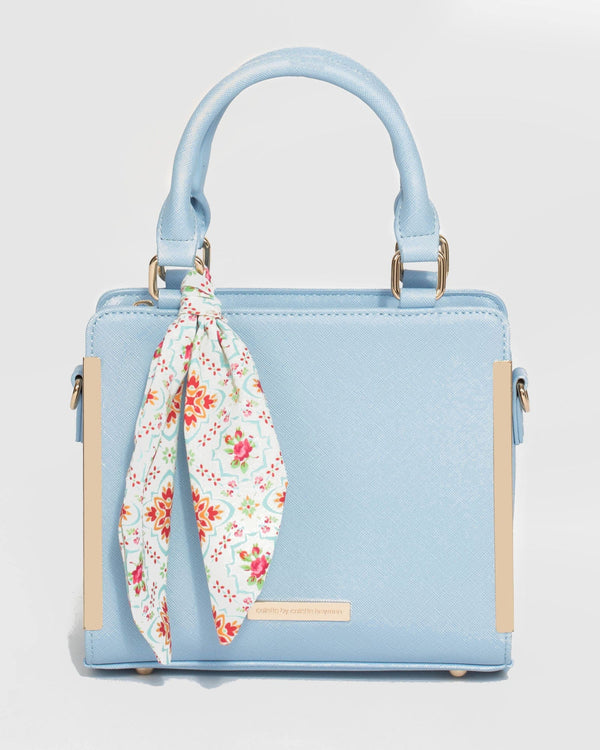 Blue Sia Scarf Mini Tote Bag | Mini Bags