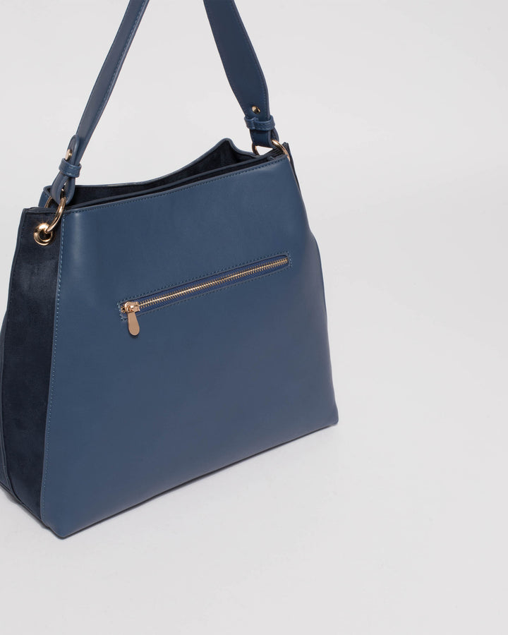 Colette by Colette Hayman Blue Sienna Slouch Tote Bag