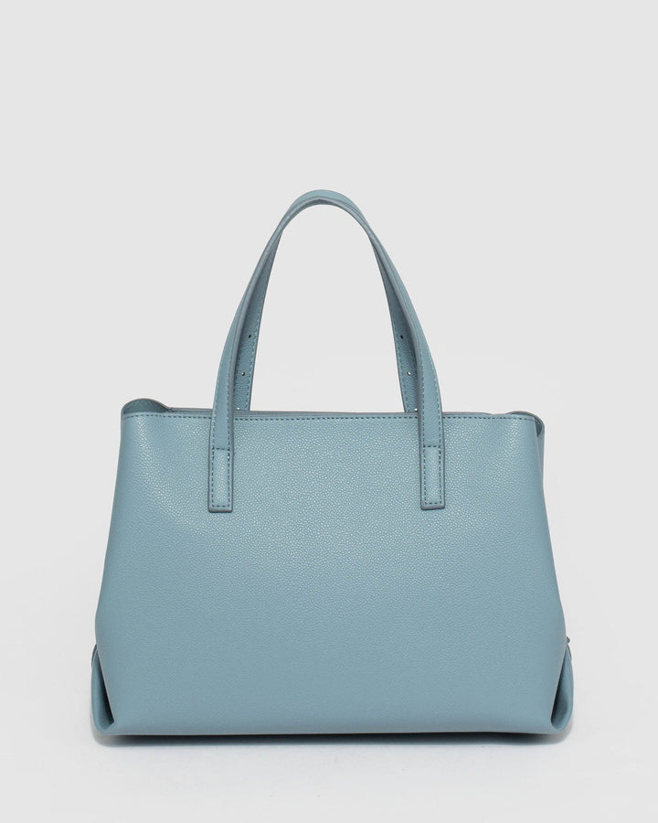 Blue Tamia Buckle Tote Bag | Tote Bags