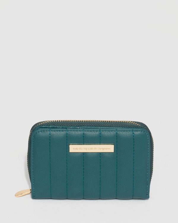 Blue Tiana Quilted Panel Wallet | Wallets
