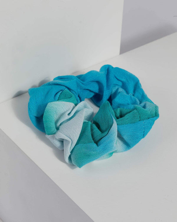 Blue Tie Dye Scrunchie | Hair Accessories