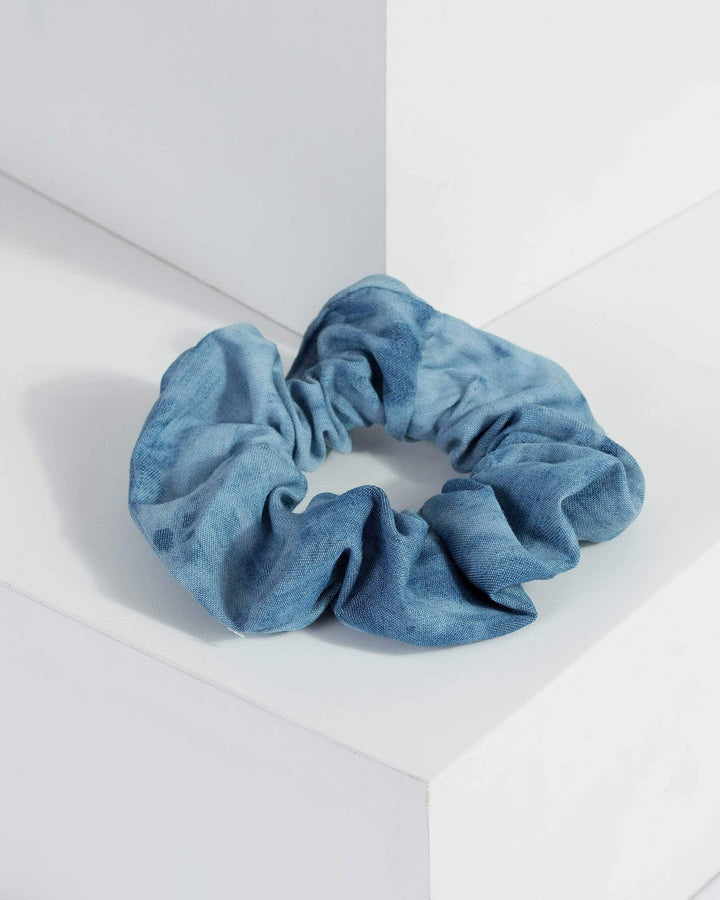 Blue Tie Dye Scrunchie | Accessories