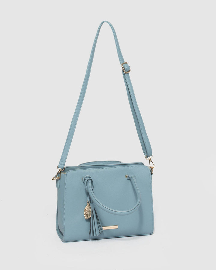 Blue Tina Tag Tote Bag | Tote Bags