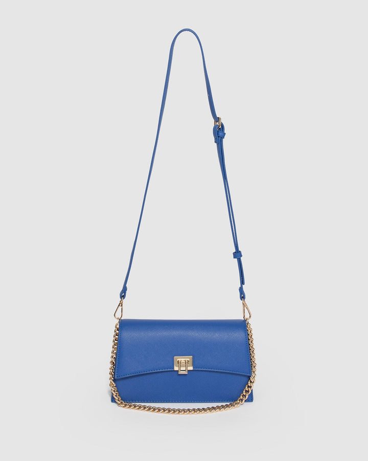 Colette by Colette Hayman Blue Yamini Lock Shoulder Bag