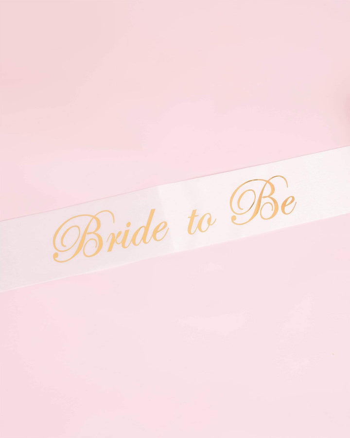 Bride to Be Gold Bridal Party Sash | Accessories