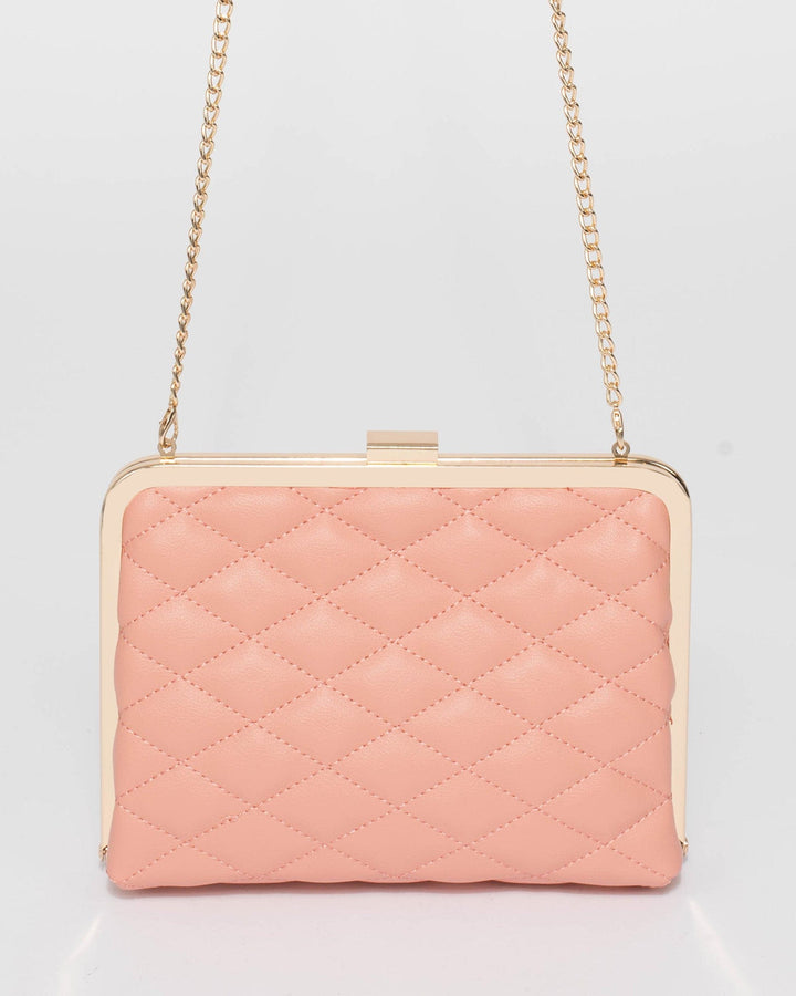 Colette by Colette Hayman Britt Clasp Pink Clutch Bag