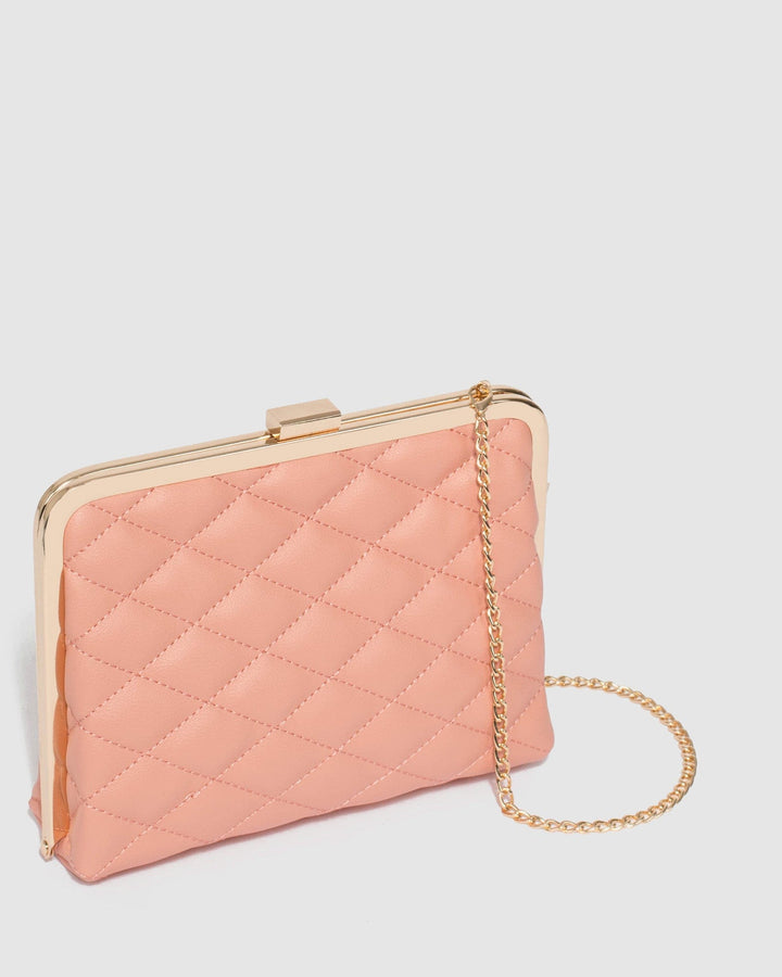 Colette by Colette Hayman Britt Clasp Pink Clutch Bag
