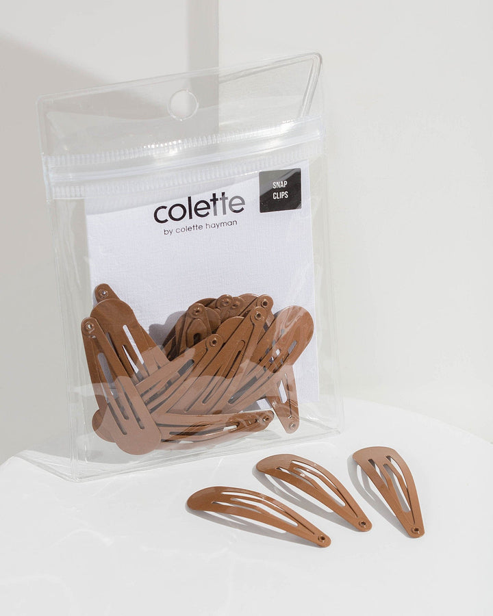 Colette by Colette Hayman Brown 10 Pack Snap Clips
