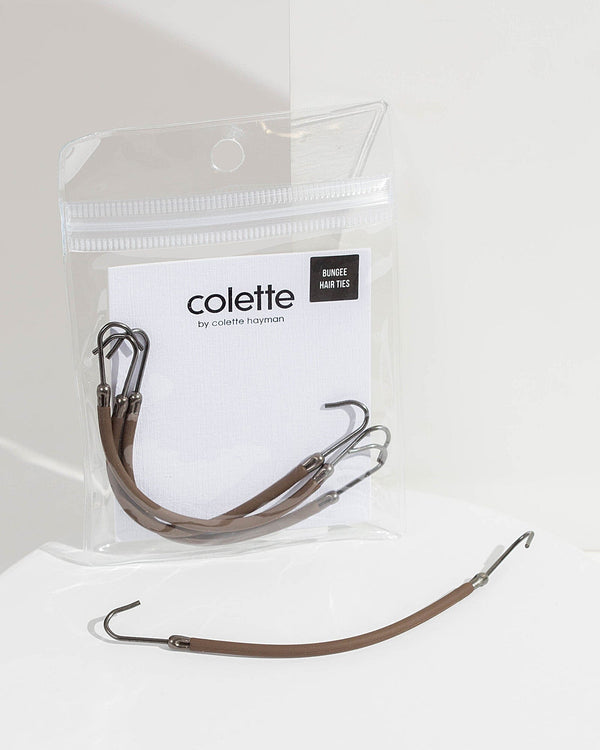 Colette by Colette Hayman Brown 4 Pack Bungee Hair Ties