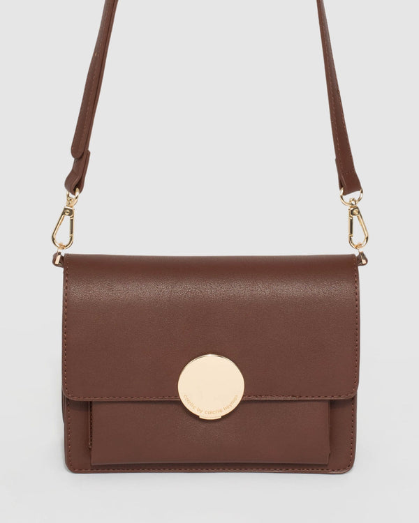 Brown Multi Pocket Bag | Crossbody Bags
