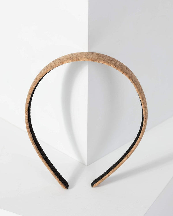 Brown Cork Look Headband | Accessories