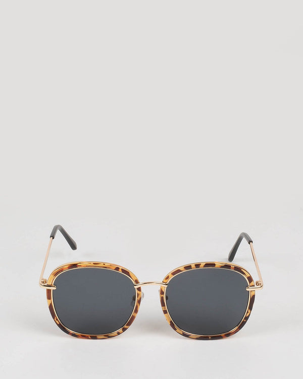 Brown Framed Acrylic Sunglasses | Sunglasses