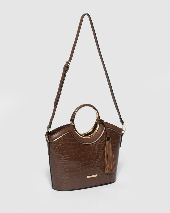 Brown Luxe Sabrina Ring Tote Bag | Tote Bags