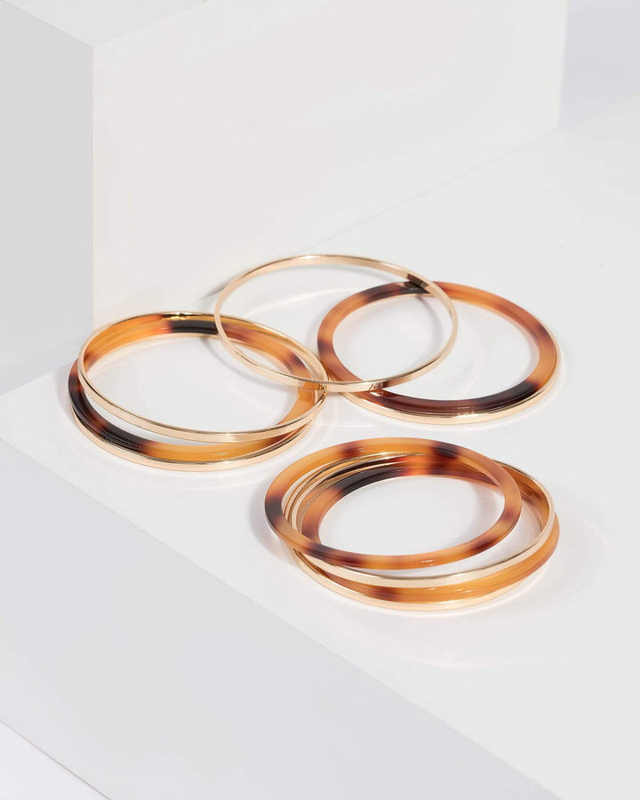 Brown Metal Acrylic Bracelet | Wristwear