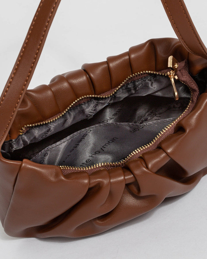 Brown Tilly Baguette Bag | Shoulder Bags