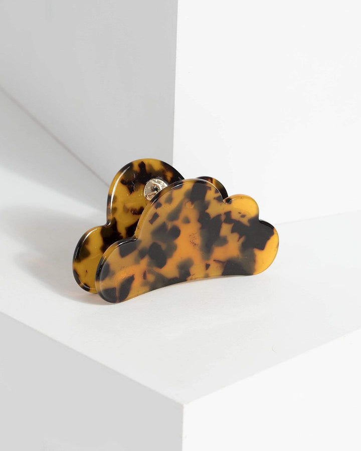 Brown Tortoise Shell Cloud Shaped Clip | Accessories