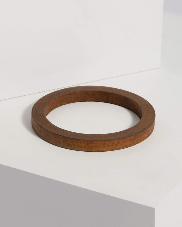 Brown Wooden Bangle | Wristwear