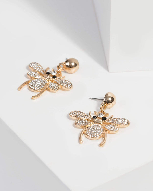 Bug Diamante Drop Earrings | Earrings