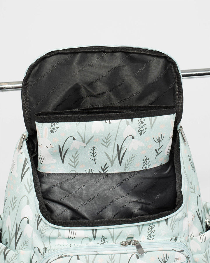 Colette by Colette Hayman Bunny Print Blue Baby Bag Backpack