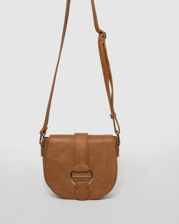 Caramel Abby Saddle Bag | Crossbody Bags