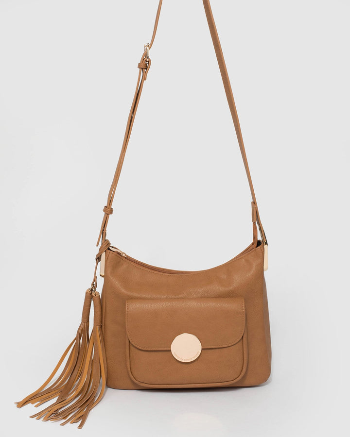 Caramel Hadley Cross Body Bag | Crossbody Bags