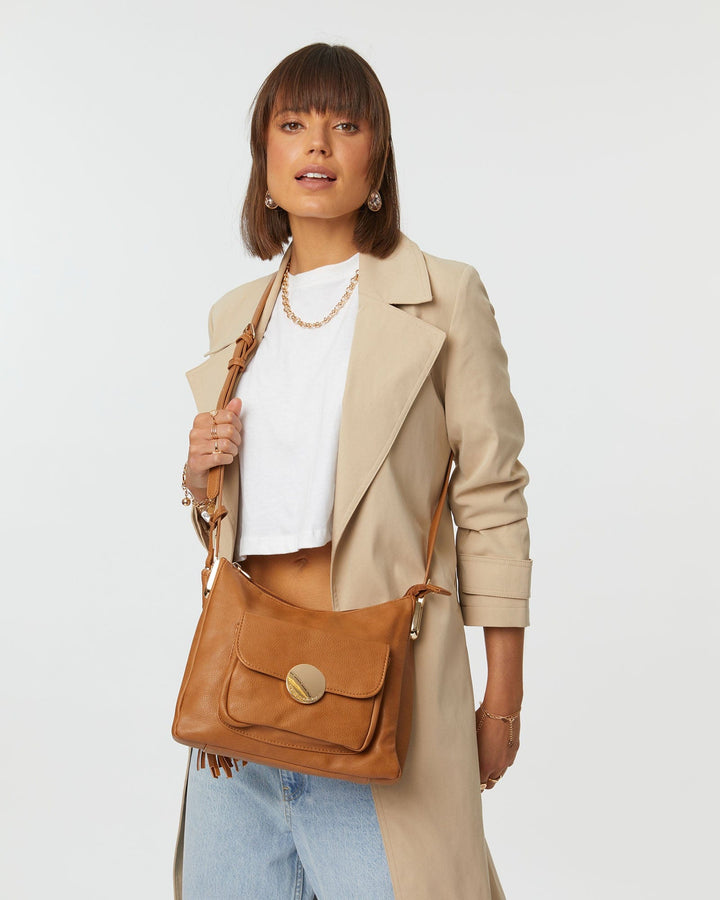 Caramel Hadley Cross Body Bag | Crossbody Bags