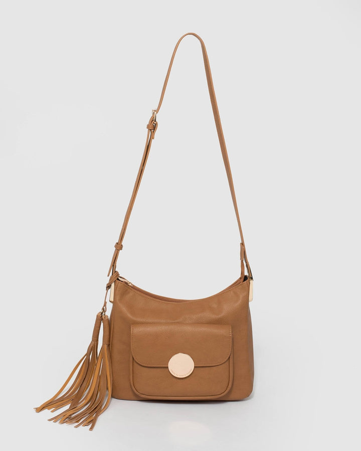 Caramel Hadley Cross Body Bag | Crossbody Bags