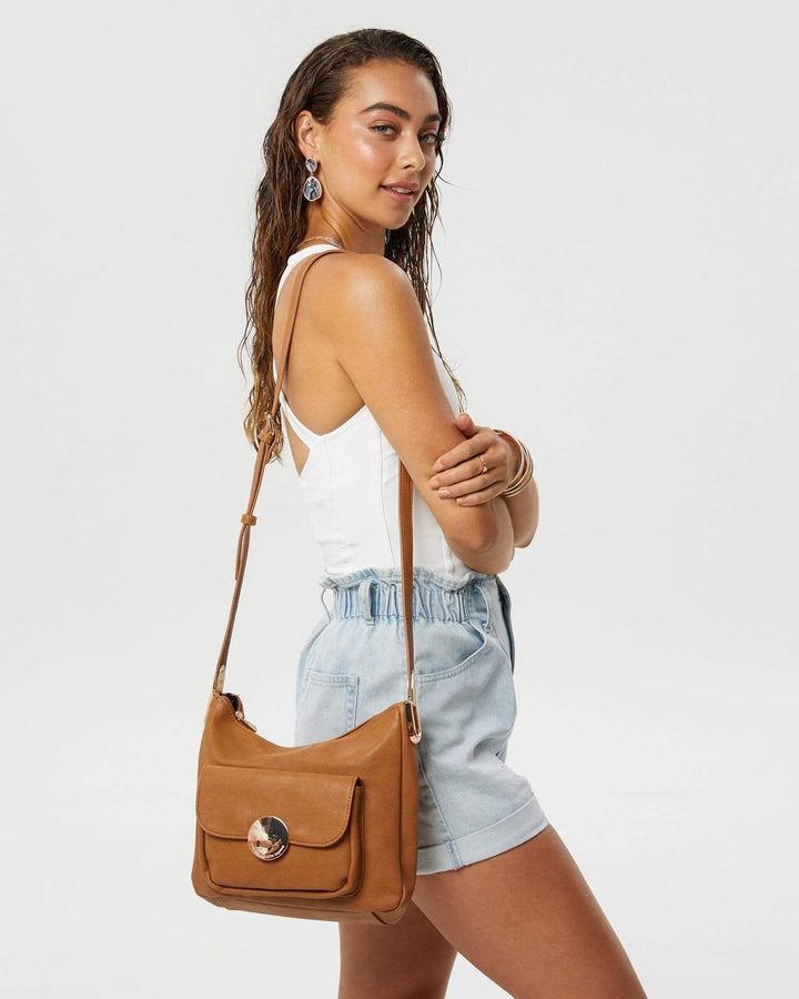Caramel Hadley Cross Body Bag | Crossbody Bags