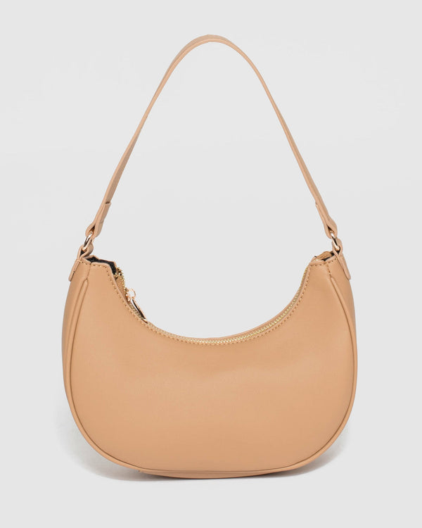 Caramel Jasmin Crescent Bag | Shoulder Bags