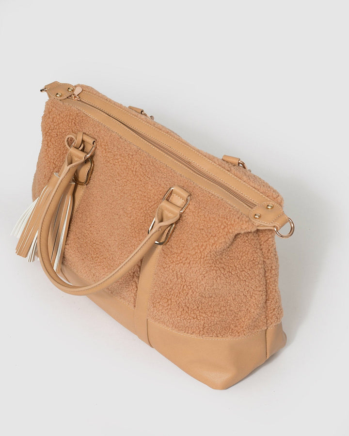 Caramel Jojo Tassel Overnight Bag | Weekender Bags
