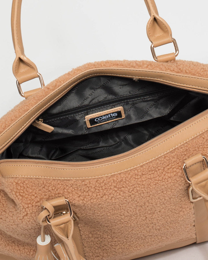 Caramel Jojo Tassel Overnight Bag | Weekender Bags
