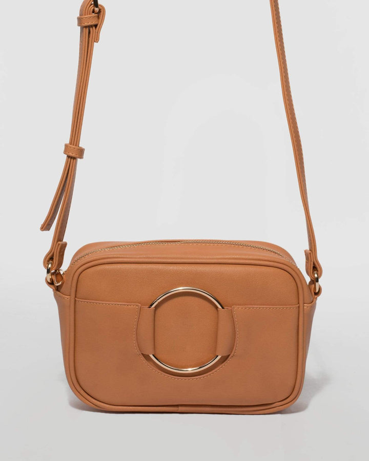 Caramel Lauren Circle Crossbody Bag | Crossbody Bags