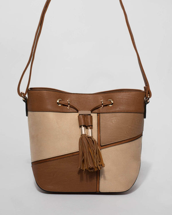 Caramel Mimi Drawstring Bag | Bucket Bags