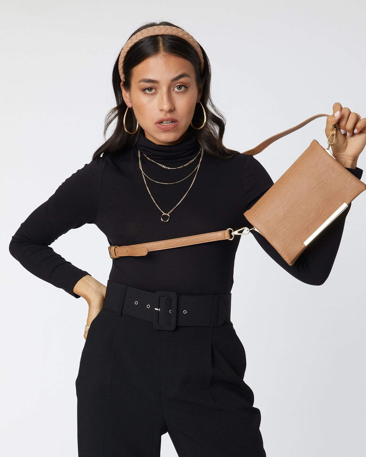 Caramel Nina Pocket Crossbody Bag | Crossbody Bags
