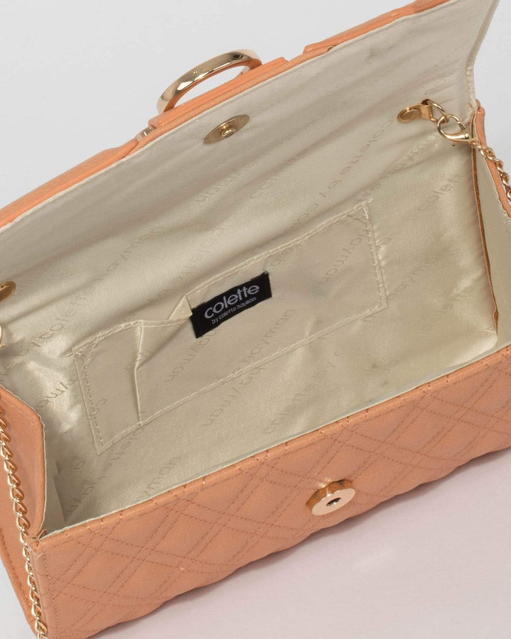 Caramel Renata Clutch Bag | Clutch Bags