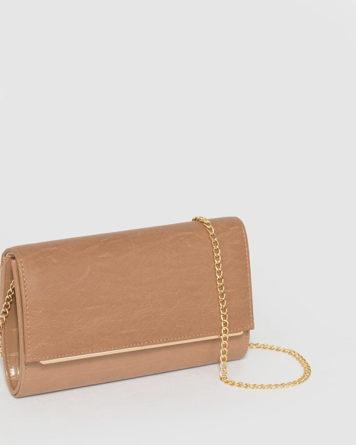 Caramel Serenity Clutch Bag | Clutch Bags