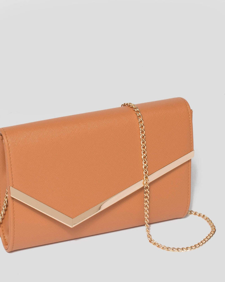 Caramel Sienna Clutch Bag | Clutch Bags