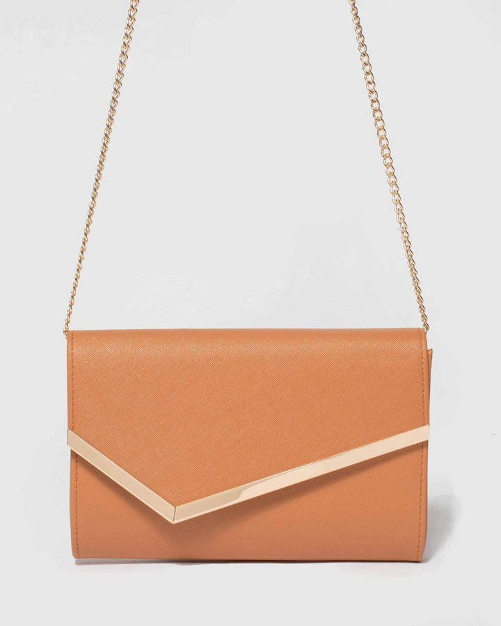Caramel Sienna Clutch Bag | Clutch Bags
