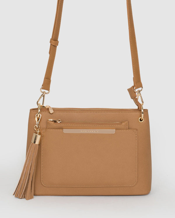 Caramel Sophia Crossbody Bag | Crossbody Bags