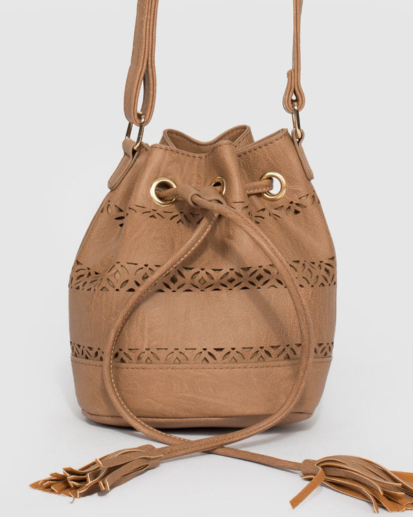 Caramel Tali Bucket Bag | Bucket Bags