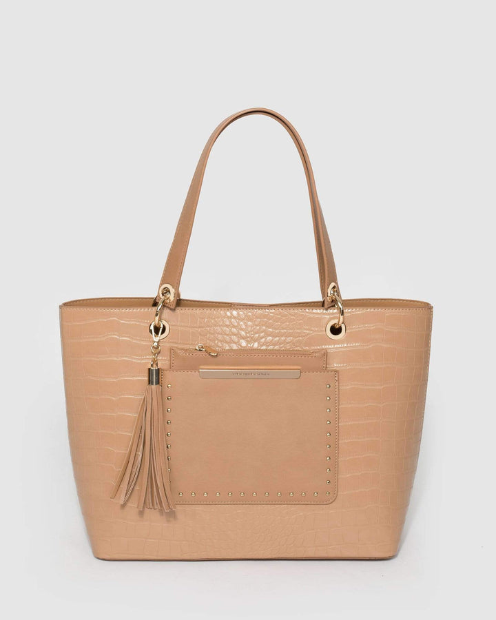 Colette by Colette Hayman Caramel Tia Braided Tote Bag