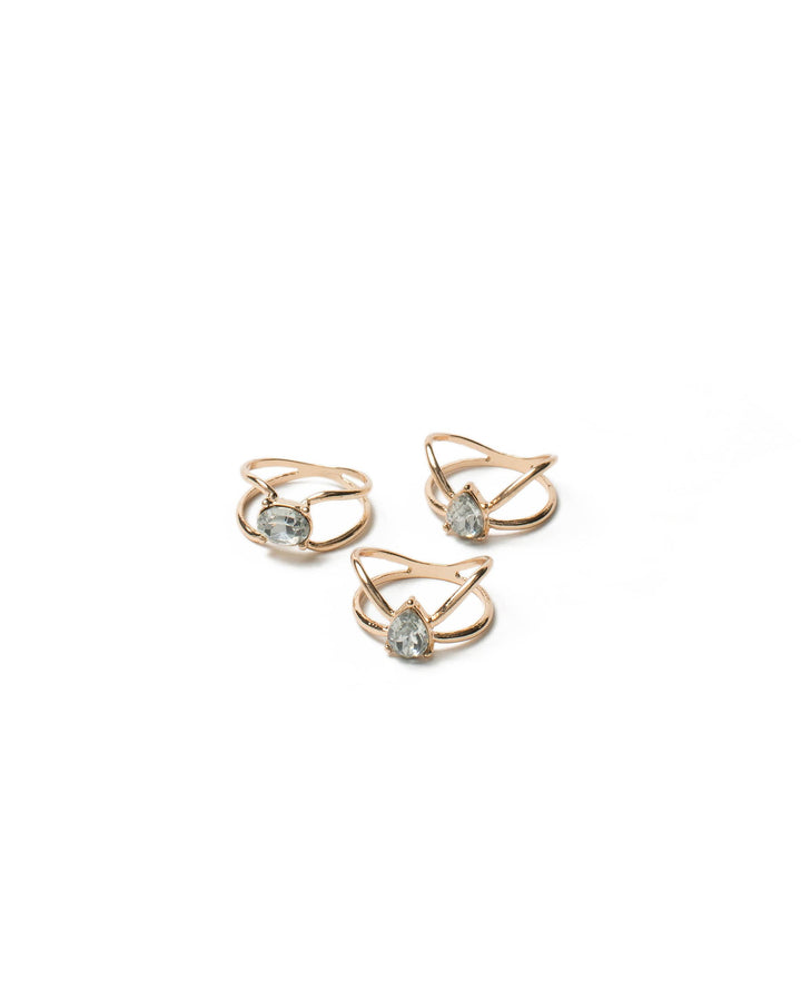 Colette by Colette Hayman Center Stone Wrap Ring Pack - Large