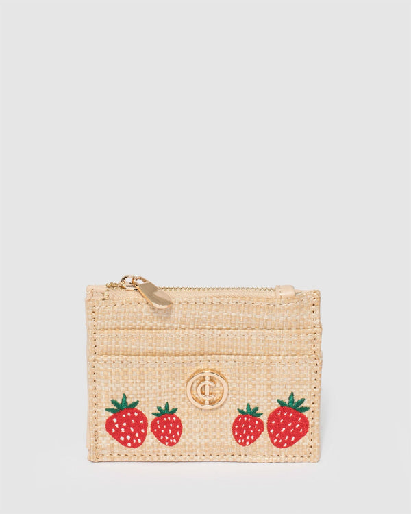 Colette by Colette Hayman Chiara Embroidered Natural Card Purse