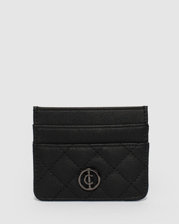 Colette by Colette Hayman Chiara Quilted Black Card Holder Purse