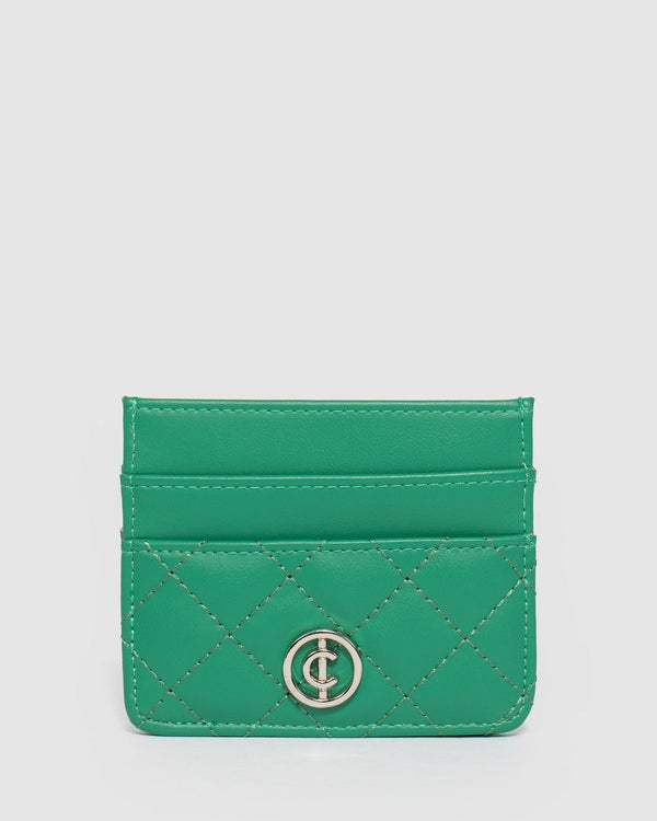 Colette by Colette Hayman Chiara Quilted Green Card Holder Purse