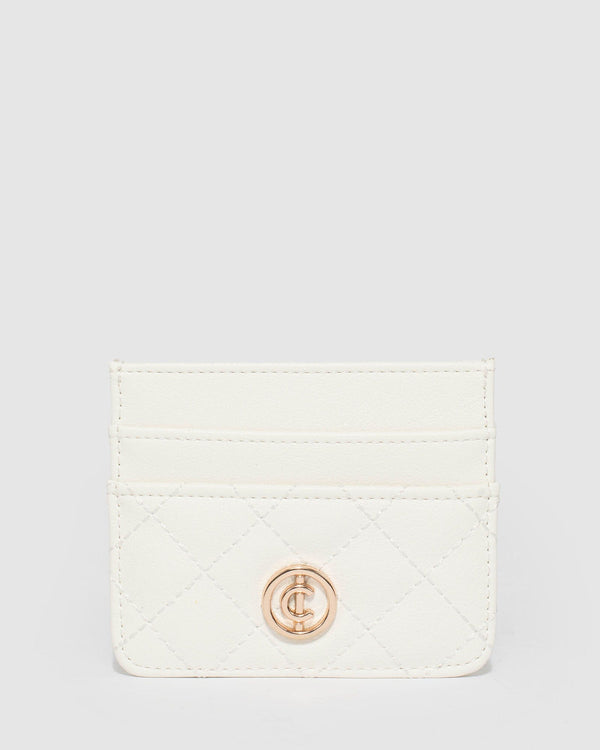 Colette by Colette Hayman Chiara Quilted White Card Holder Purse